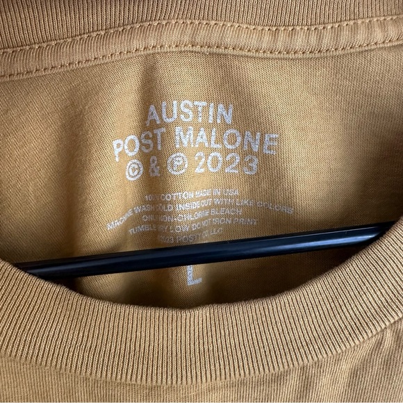 Austin Post Malone tour shirt circa 2023 . Quality shirt soft with weight - Picture 5 of 5